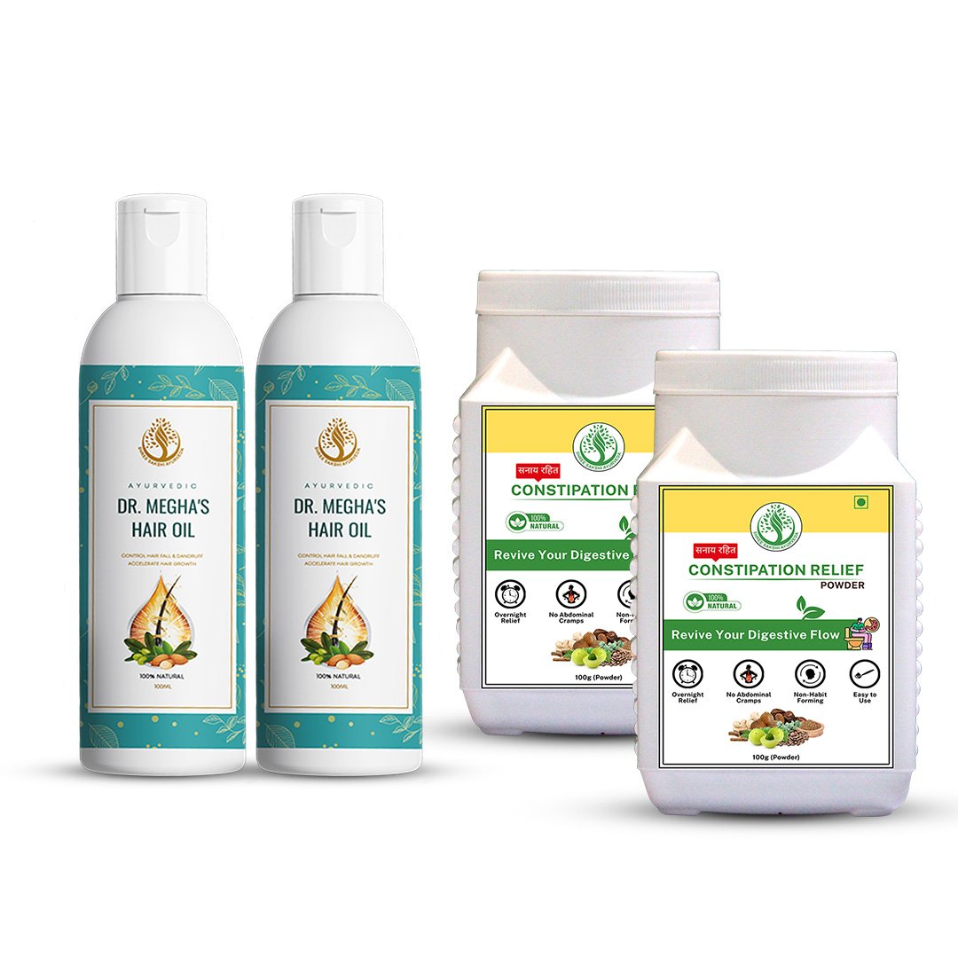 Dr. Megha’s Hair Oil + Constipation Relief Powder (Combo Pack of 2) image 2